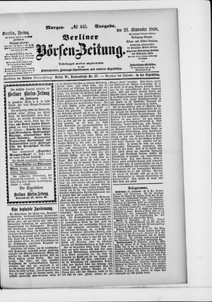 Berliner Börsen-Zeitung vom 23.09.1898