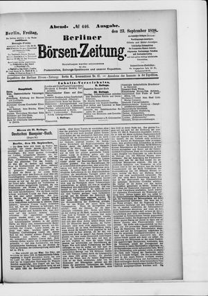 Berliner Börsen-Zeitung vom 23.09.1898