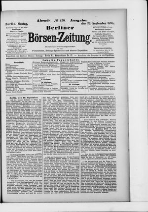 Berliner Börsen-Zeitung vom 26.09.1898