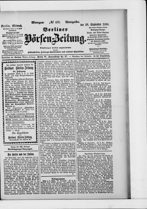 Berliner Börsen-Zeitung vom 28.09.1898