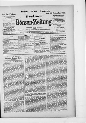 Berliner Börsen-Zeitung vom 30.09.1898