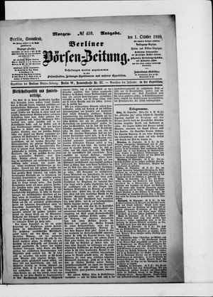Berliner Börsen-Zeitung vom 01.10.1898