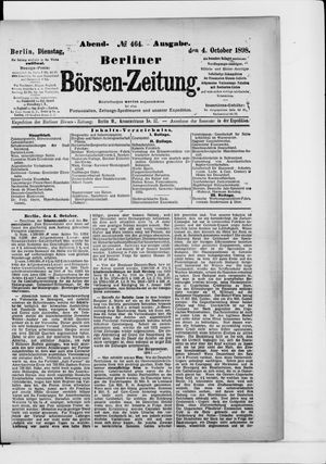 Berliner Börsen-Zeitung on Oct 4, 1898
