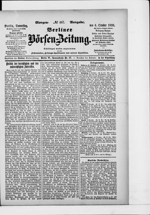 Berliner Börsen-Zeitung vom 06.10.1898