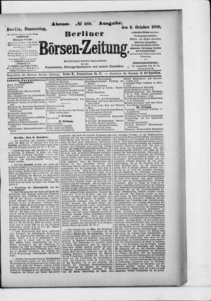 Berliner Börsen-Zeitung vom 06.10.1898