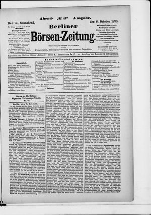 Berliner Börsen-Zeitung vom 08.10.1898