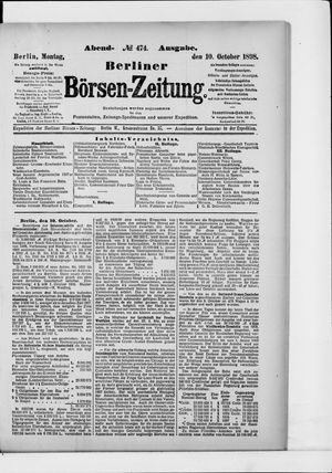 Berliner Börsen-Zeitung vom 10.10.1898