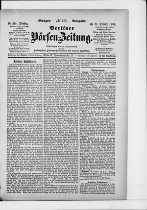 Berliner Börsen-Zeitung vom 11.10.1898