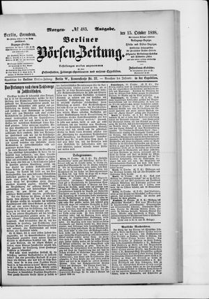 Berliner Börsen-Zeitung vom 15.10.1898