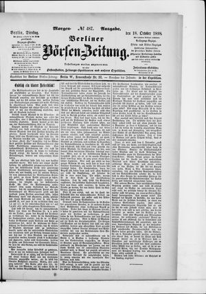 Berliner Börsen-Zeitung on Oct 18, 1898