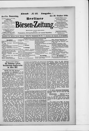 Berliner Börsen-Zeitung vom 20.10.1898