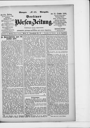 Berliner Börsen-Zeitung vom 21.10.1898
