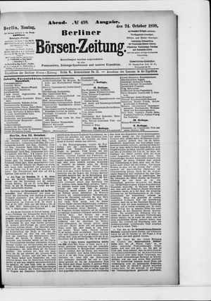 Berliner Börsen-Zeitung vom 24.10.1898