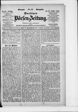 Berliner Börsen-Zeitung vom 25.10.1898