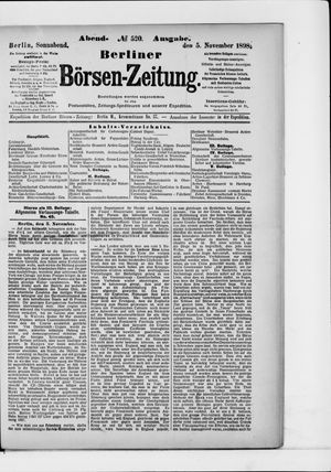 Berliner Börsen-Zeitung vom 05.11.1898
