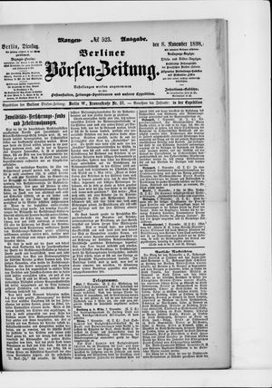 Berliner Börsen-Zeitung vom 08.11.1898