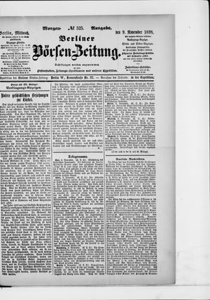 Berliner Börsen-Zeitung vom 09.11.1898
