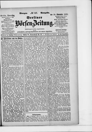 Berliner Börsen-Zeitung vom 10.11.1898