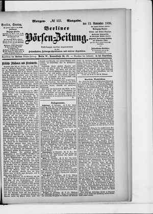 Berliner Börsen-Zeitung vom 13.11.1898