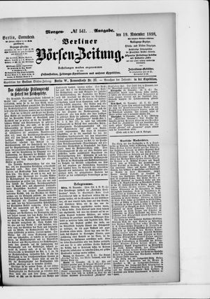 Berliner Börsen-Zeitung vom 19.11.1898