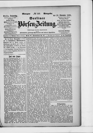 Berliner Börsen-Zeitung vom 24.11.1898