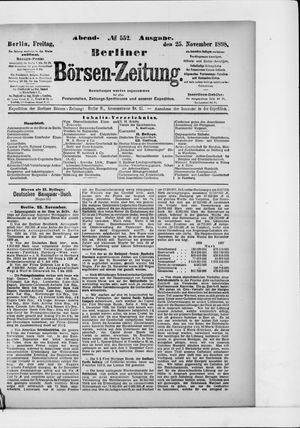 Berliner Börsen-Zeitung on Nov 25, 1898