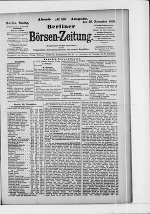Berliner Börsen-Zeitung on Nov 28, 1898