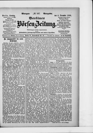 Berliner Börsen-Zeitung vom 04.12.1898