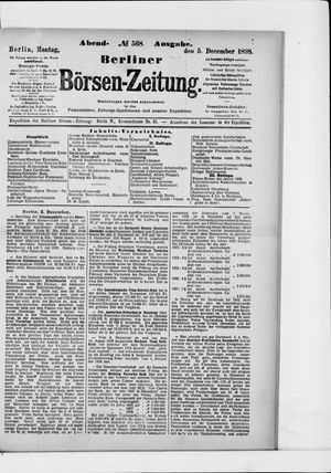 Berliner Börsen-Zeitung vom 05.12.1898