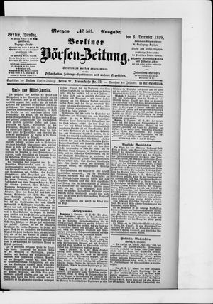 Berliner Börsen-Zeitung vom 06.12.1898