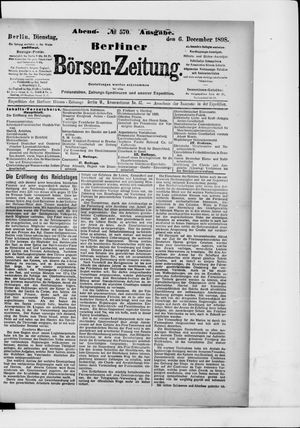 Berliner Börsen-Zeitung vom 06.12.1898