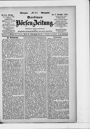 Berliner Börsen-Zeitung vom 09.12.1898