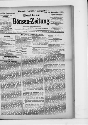 Berliner Börsen-Zeitung vom 10.12.1898