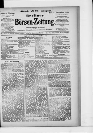 Berliner Börsen-Zeitung vom 12.12.1898