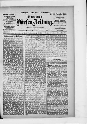 Berliner Börsen-Zeitung on Dec 20, 1898