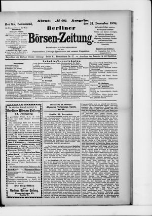 Berliner Börsen-Zeitung vom 24.12.1898