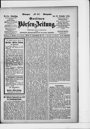 Berliner Börsen-Zeitung on Dec 29, 1898