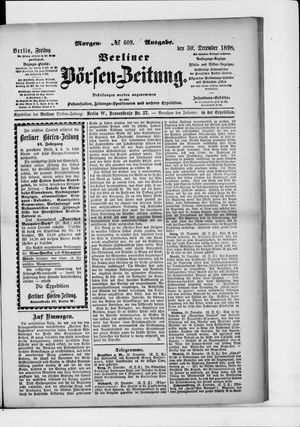 Berliner Börsen-Zeitung on Dec 30, 1898
