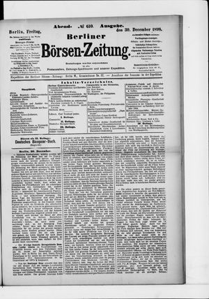 Berliner Börsen-Zeitung vom 30.12.1898