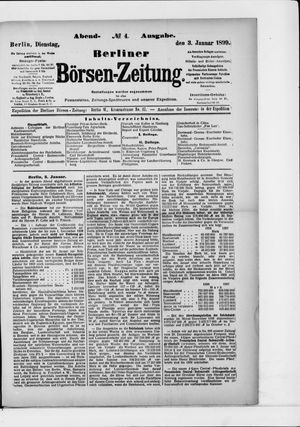 Berliner Börsen-Zeitung vom 03.01.1899