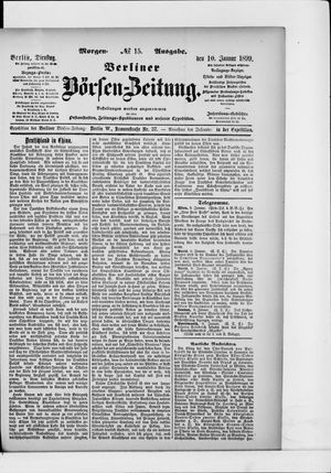 Berliner Börsen-Zeitung on Jan 10, 1899