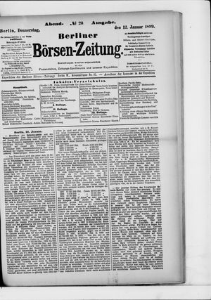 Berliner Börsen-Zeitung vom 12.01.1899