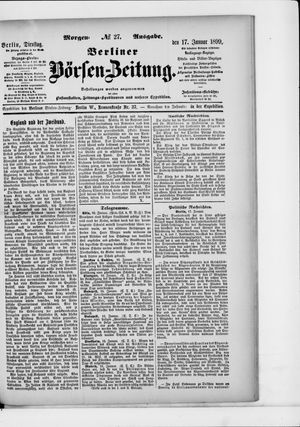Berliner Börsen-Zeitung on Jan 17, 1899