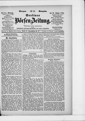 Berliner Börsen-Zeitung vom 18.01.1899