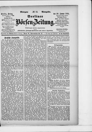 Berliner Börsen-Zeitung on Jan 20, 1899