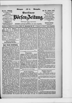 Berliner Börsen-Zeitung on Jan 25, 1899