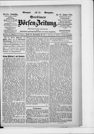 Berliner Börsen-Zeitung vom 26.01.1899