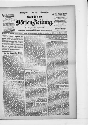 Berliner Börsen-Zeitung on Jan 29, 1899