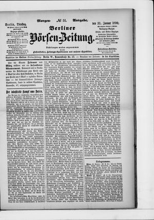 Berliner Börsen-Zeitung vom 31.01.1899