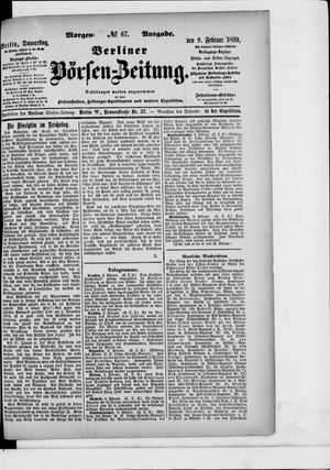 Berliner Börsen-Zeitung on Feb 9, 1899